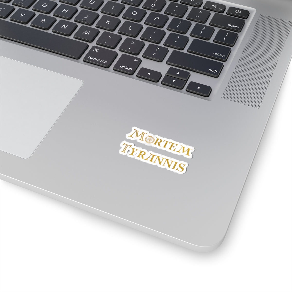 Mortem Tyrannis Gold Logo Sticker