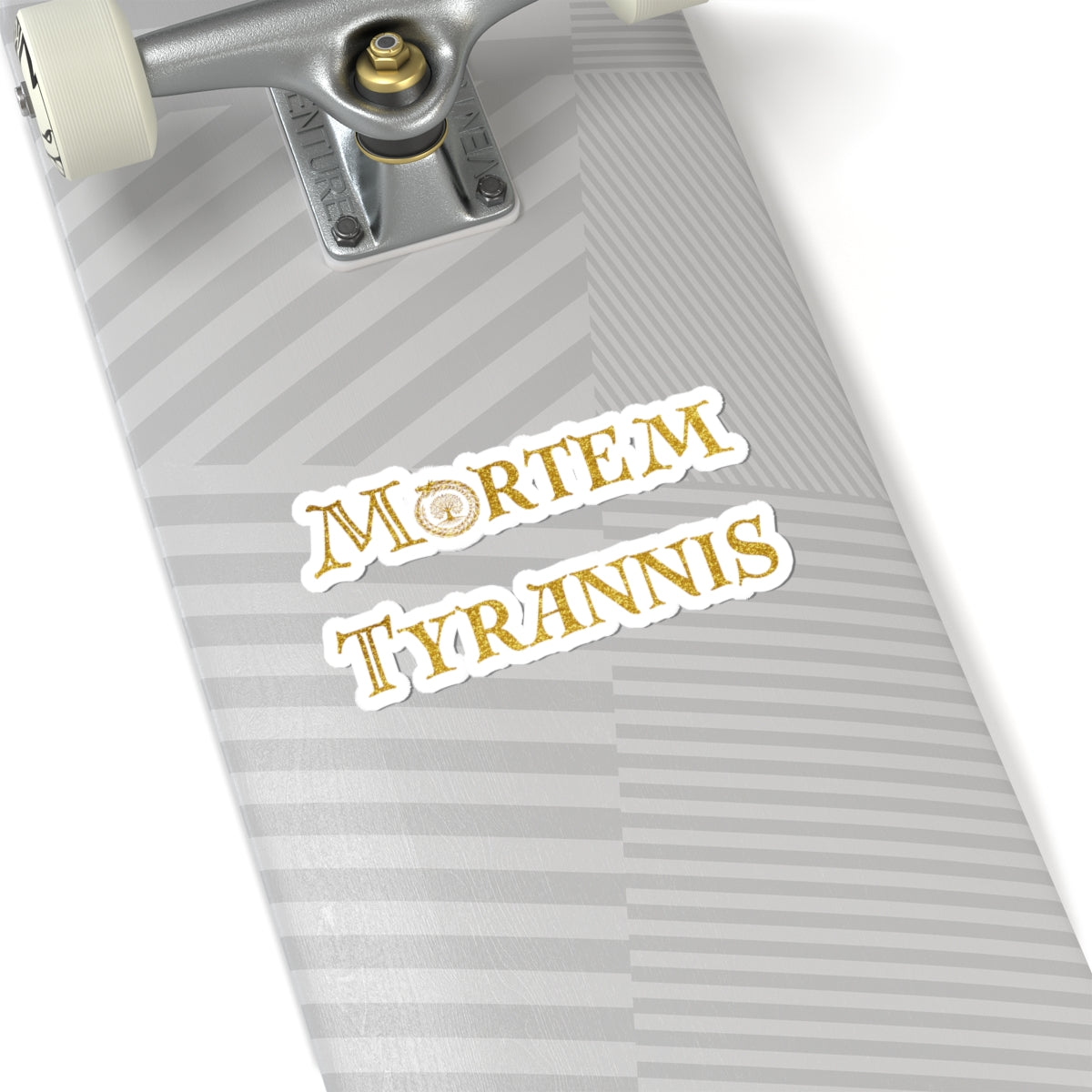 Mortem Tyrannis Gold Logo Sticker