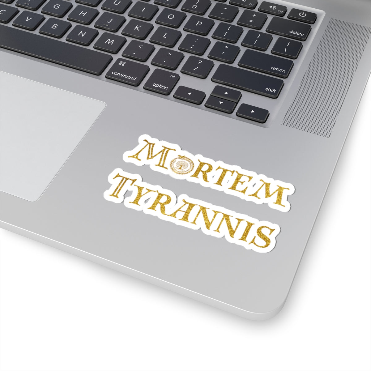 Mortem Tyrannis Gold Logo Sticker