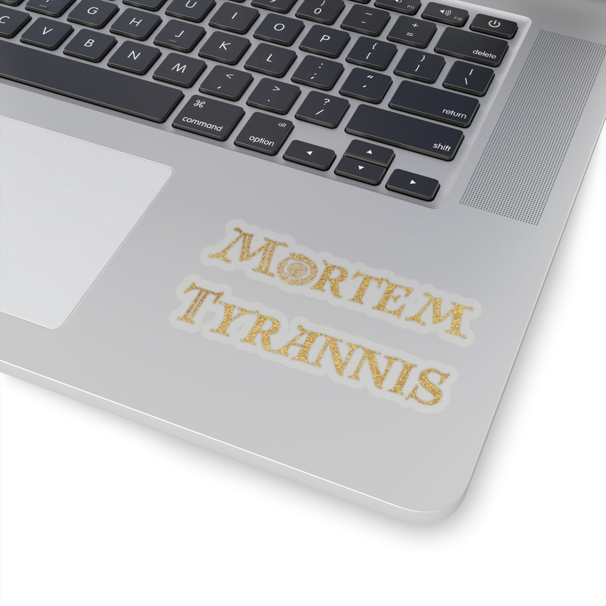 Mortem Tyrannis Gold Logo Sticker