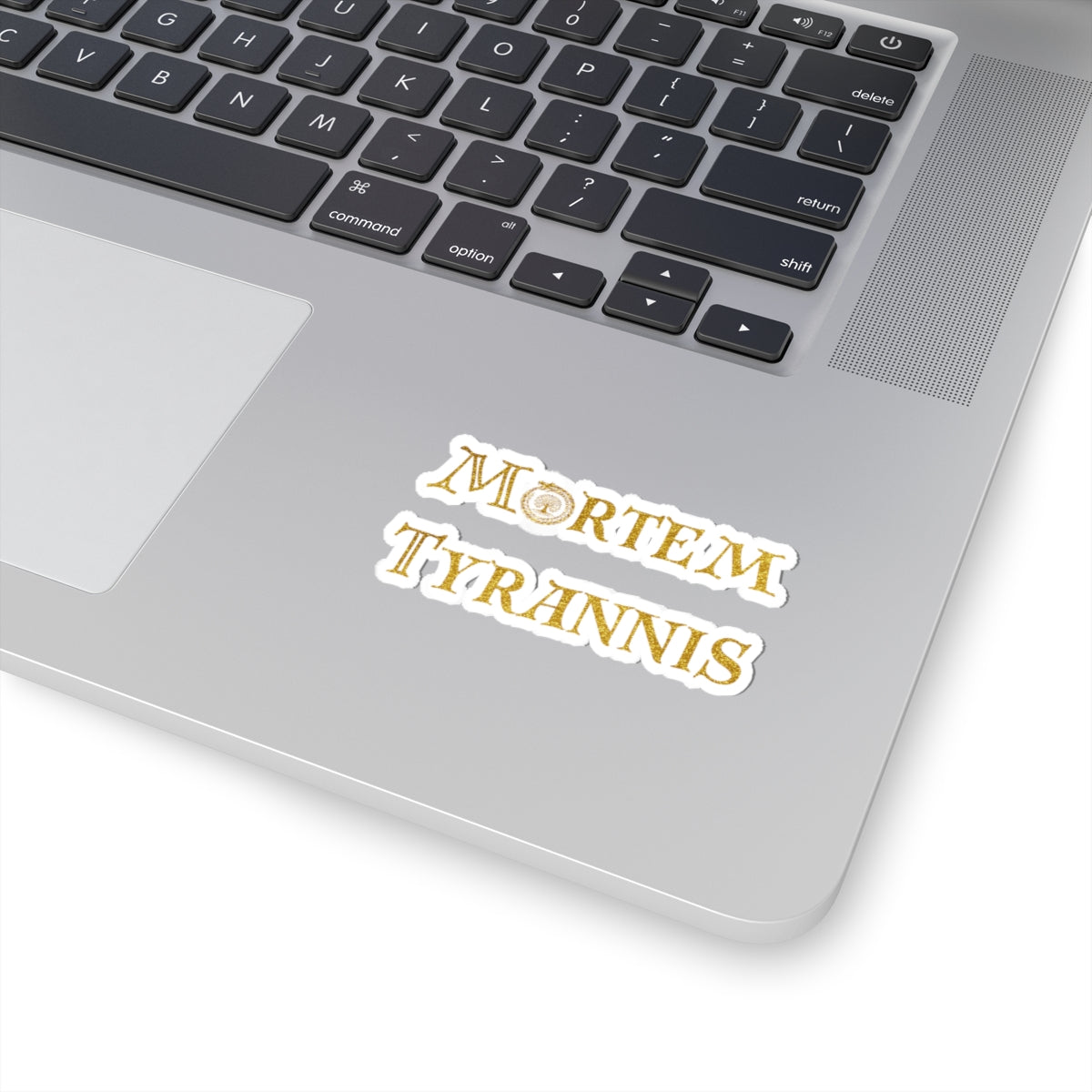 Mortem Tyrannis Gold Logo Sticker