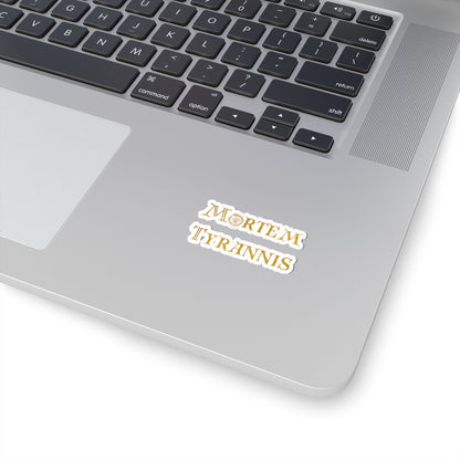 Mortem Tyrannis Gold Logo Sticker