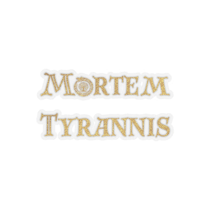 Mortem Tyrannis Gold Logo Sticker