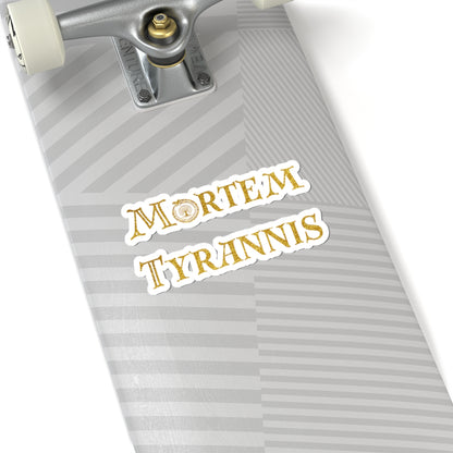 Mortem Tyrannis Gold Logo Sticker