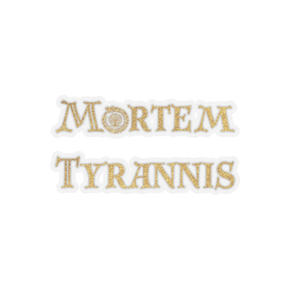 Mortem Tyrannis Gold Logo Sticker